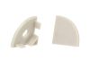 Coppia TAPPI plastica TC1616 TONDI per Profilo Alluminio PLA1616