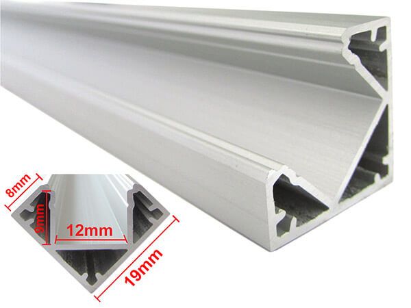HOMMAND Profilo Alluminio per Strisce LED, 6 x 1m Profili LED Forma a U, Canalina LED e