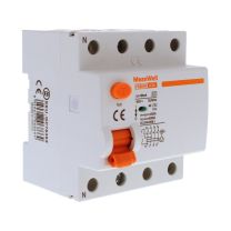 MeanWell RCCB Interruttore Differenziale Puro Tipo AC 3P+N 4M 6000A 30mA 63A AC 400V IP20 IEC61008-1