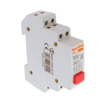 MeanWell Pulsante Modulare Con Spia Luce Led Rosso 1M 2NO+2NC 16A AC 230V IP20 IEC60947-5-1