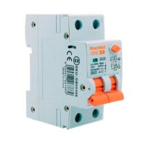 MeanWell RCBO Interruttore Magnetotermico Differenziale Tipo AC Curva C 1P+N 2M 6000A 30mA C6A AC 230V IP20 IEC61009-1