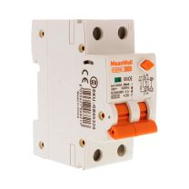 MeanWell RCBO Interruttore Magnetotermico Differenziale Tipo A Curva C 1P+N 2M 6000A 30mA C20A AC 230V IP20 IEC61009-1
