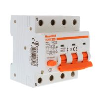 MeanWell RCBO Interruttore Magnetotermico Differenziale Tipo A Curva C 3P+N 4M 6000A 30mA C20A AC 400V IP20 IEC61009-1