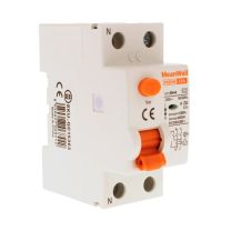 MeanWell RCCB Interruttore Differenziale Puro Tipo A 1P+N 2M 6000A 30mA 63A AC 230V IP20 IEC61008-1
