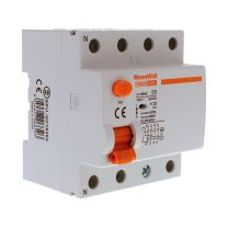 MeanWell RCCB Interruttore Differenziale Puro Tipo A 3P+N 4M 6000A 30mA 63A AC 400V IP20 IEC61008-1