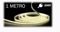 Strip LED 220V 2835-104 LED/m da 1 Metro bianco caldo 3000K IP68 12W/m