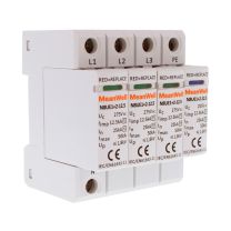 MeanWell SPD Scaricatore Di Sovratensione Tipo 1+2 T1+T2 B+C 3P+N 4M 25kA-50kA 12,5kV AC 275V IP20 IEC61643-11