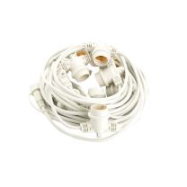 Catena da esterno IP65 11 Attacchi E27 11MT Bianco