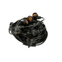 Catena da esterno IP65 11 Attacchi E27 11MT Nero