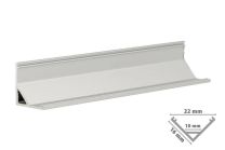 Profilo alluminio angolare 1 Metro PLA1616 45° SLIM per Strip LED