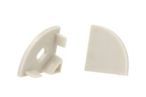 Coppia TAPPI plastica TC1616 TONDI per Profilo Alluminio PLA1616